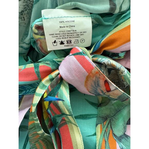 Johnny Was Taina Split Leg‎ Nature Printed Pants Size Medium - Picture 12 of 12